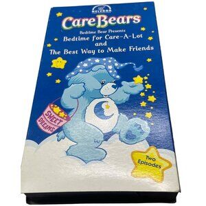 Care Bears bedtime for care a lot and the best wat to make friends VHS tape READ